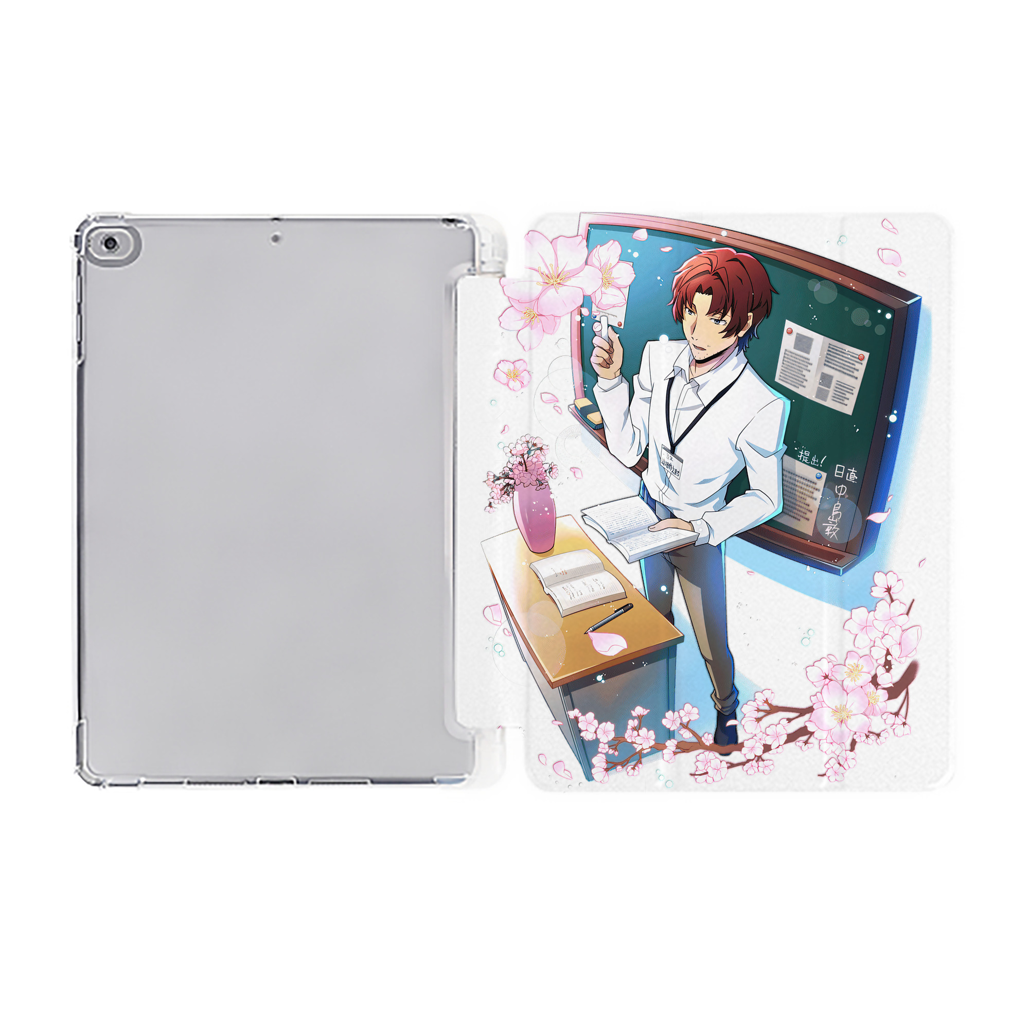 （画像用） 文豪ストレイドッグス Bungo Stray Dogs IPad ケース ペン収納付き 三つ折りスタンド PUレザー×シリコン 対応機種9.5/10.5/10.9インチ